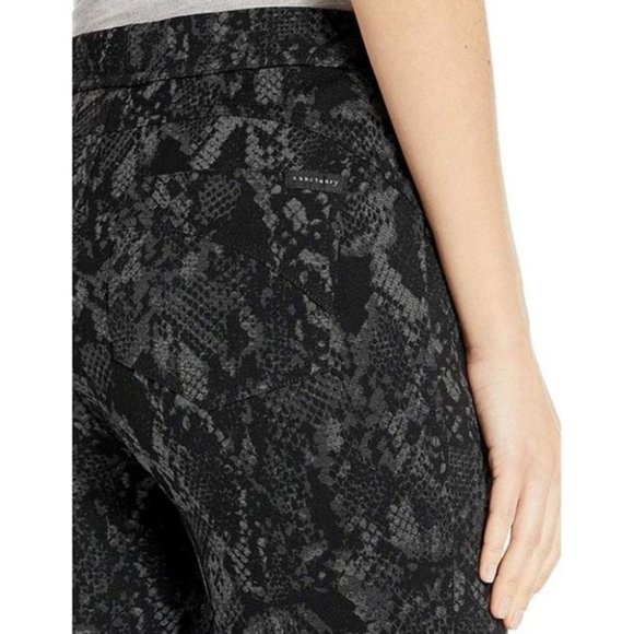 Sanctuary Ponte Pants Women's Size Medium Black Grey Snake Stretch Leggings - Picture 9 of 13